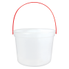 White 48 oz Buckets With Handle